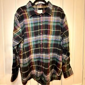 American Eagle Outfitters Plaid Flannel Button Down Shirt